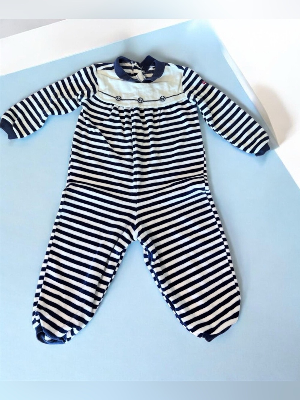 VINTAGE Absorba Nautical Striped One-Piece Size 24 Months
